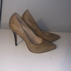 Snake print heels